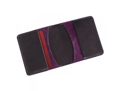 Кожаное портмоне Toyota Leather Wallet, Weekend, Grey/Lilac, артикул TMSUV05WAL