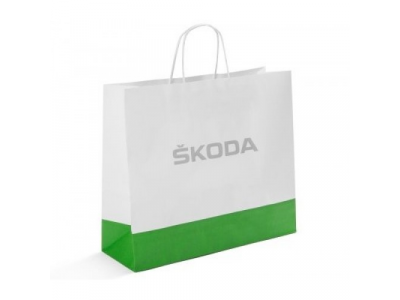Бумажный подарочный пакет Skoda Paper bag, White, артикул 51472